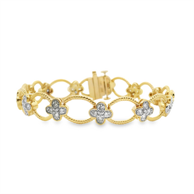 Fancy Link Diamond Bracelet