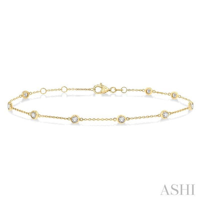 Diamond Station Chain Bracelet
