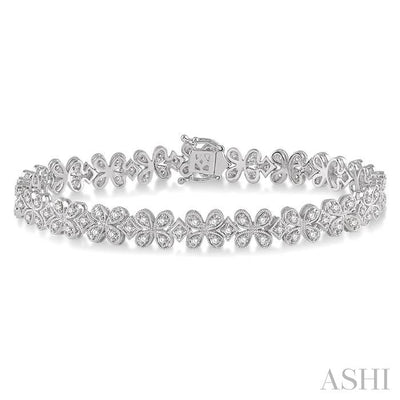 Floral Link Diamond Bracelet