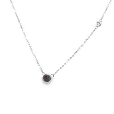 Ruby & Diamond Station Necklace