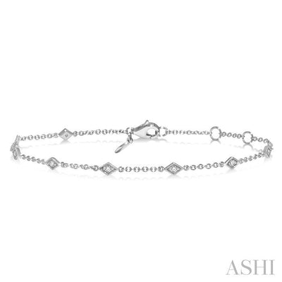 Diamond Station Chain Bracelet