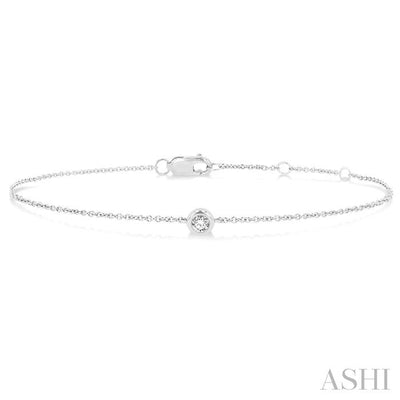 Bezel Set Petite Diamond Fashion Chain Bracelet
