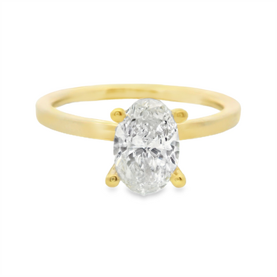 Oval Diamond Solitaire Engagement Ring