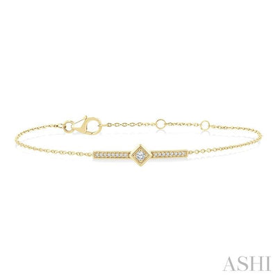 Bar Diamond Fashion Chain Bracelet