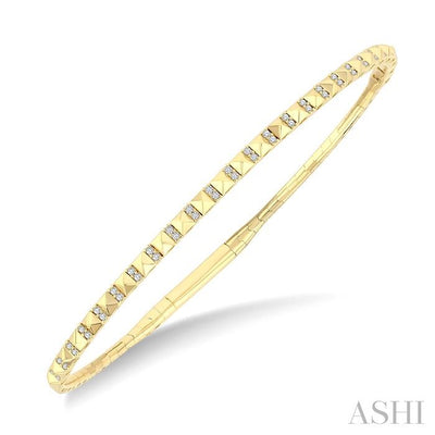 Pyramid Diamond Flex Bangle