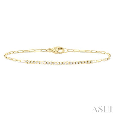 Paperclip Diamond Fashion Chain Bracelet