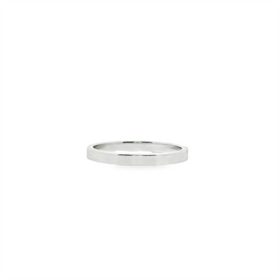 Flat Straight Band Wedding Ring