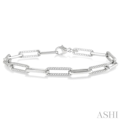 Paperclip Diamond Fashion Bracelet