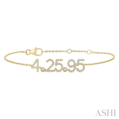 Date '4.25.95' Diamond Chain Bracelet
