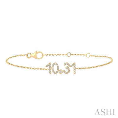 Date '10.31' Diamond Chain Bracelet