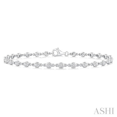 Bezel Set Diamond Station Bracelet