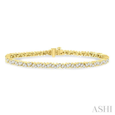 Scatter Zig-Zag Baguette Diamond Bracelet