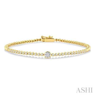 Luna Bezel Round Diamond Fashion Bracelet