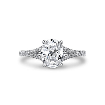 Oval Diamond Hidden Halo Engagement Ring