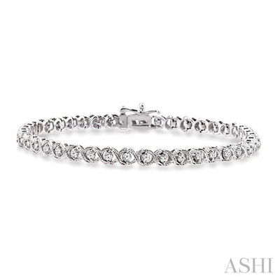 'X' Shape Diamond Bracelet