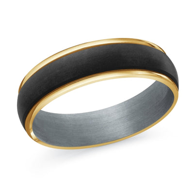 Men's Tantalum & Carbon Fiber Wedding Ring