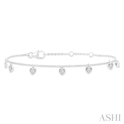 Heart Shape Station Chain Bracelet