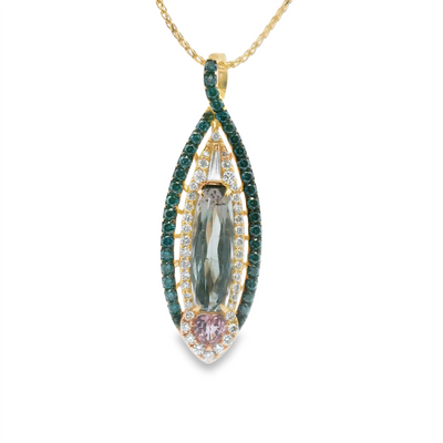 Gemstone & Diamond Pendant