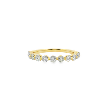Diamond Single Shared Prong Anniversary Ring