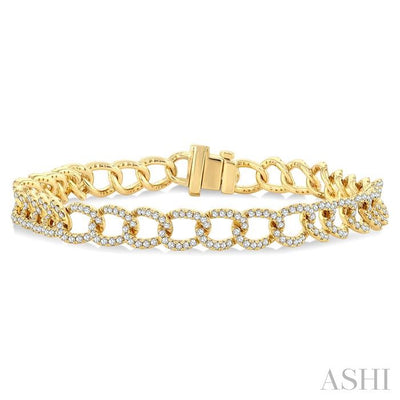 Curb & Cuban Diamond Fashion Bracelet