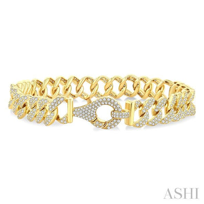 Curb & Cuban Diamond Fashion Bracelet