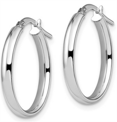 Classic Oval Hoop Earrings