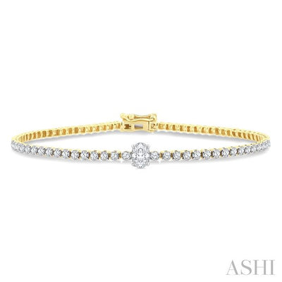 Oval Shape Diamond Tennis Bracelet