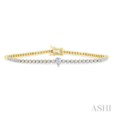 Pear Shape Diamond Tennis Bracelet