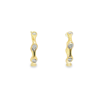 Diamond Huggie Earrings