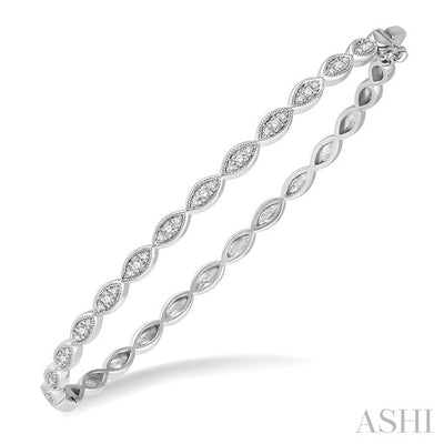 Marquise Shape Stackable Diamond Bangle
