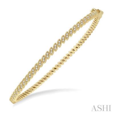 Marquise Shape Stackable Diamond Bangle