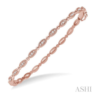 Oval Shape Stackable Diamond Bangle