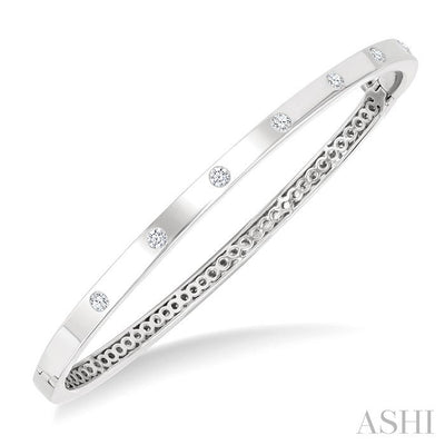 Flush Bezel Set Diamond Fashion Bangle