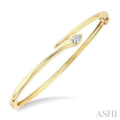 Pear Shape Diamond Fashion Bangle