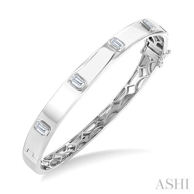 Stackable Bezel Set Diamond Bangle