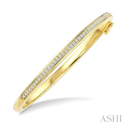 Aeris Gold Pave-Set Diamond Fashion Bangle