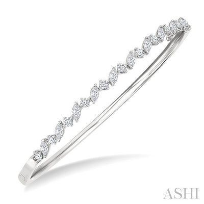 Stackable Marquise Shape Diamond Bangle