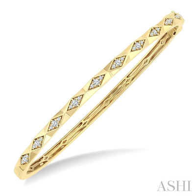 Geometric Shape Diamond Fashion Bangle