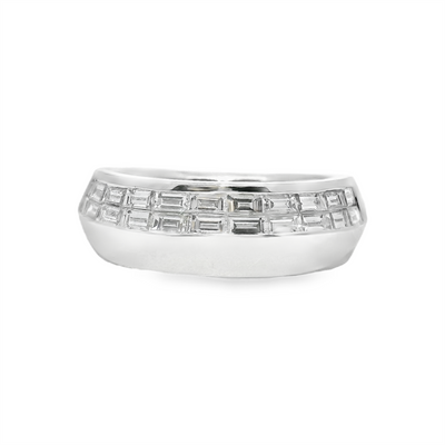 Platinum Knife Edge Fashion Ring