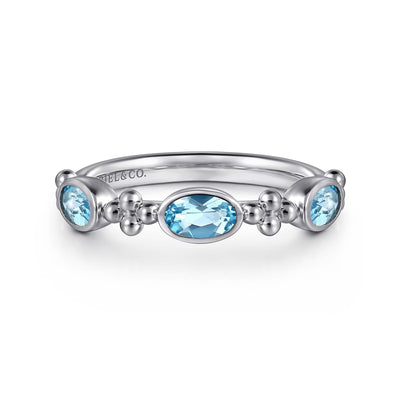 Bujukan Sterling Silver Blue Topaz Fashion Ring