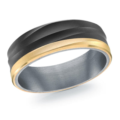 Men's Tantalum & Carbon Fiber Wedding Ring