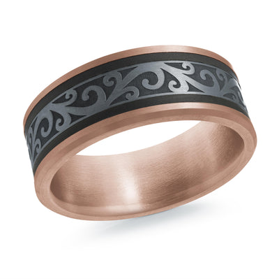 Men's Tantalum & Carbon Fiber Wedding Ring