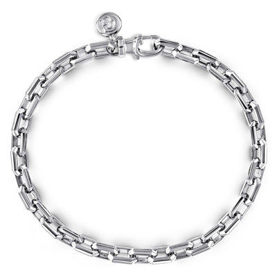 Sterling Silver Faceted Chain Bracelet