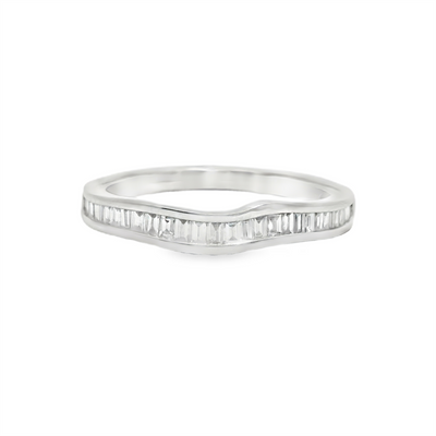 Diamond Contour Wedding Ring