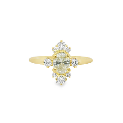 Oval Diamond Halo Engagement Ring