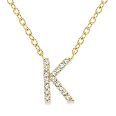Block Initial Necklace