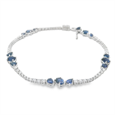 Sapphire & Diamond Tennis Bracelet