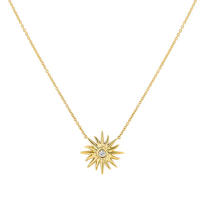 Diamond Sunburst Necklace