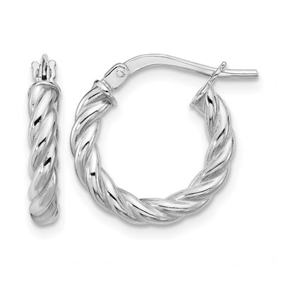Twist Huggie Hoop Earrings