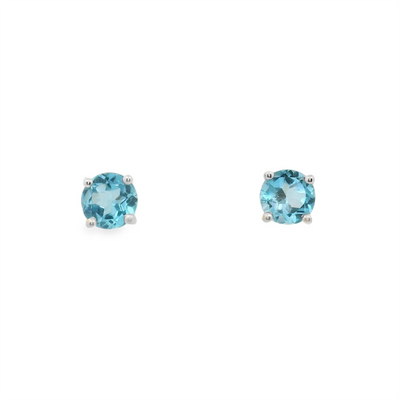 Blue Topaz Stud Earrings